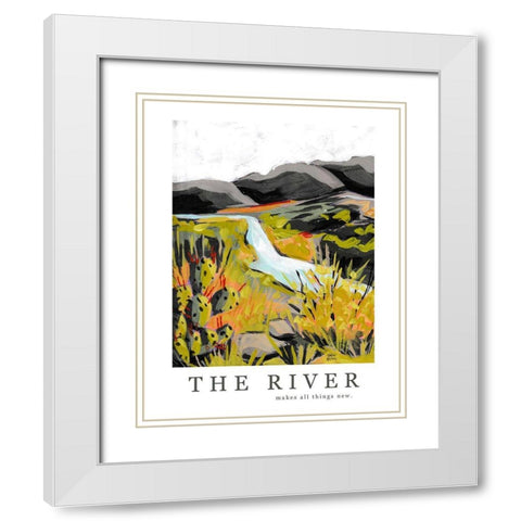 The River White Modern Wood Framed Art Print with Double Matting by Wieners, Valerie