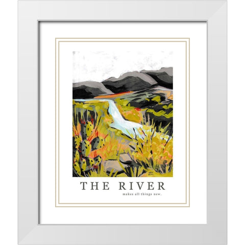 The River White Modern Wood Framed Art Print with Double Matting by Wieners, Valerie