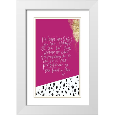 Protector Card White Modern Wood Framed Art Print with Double Matting by Wieners, Valerie