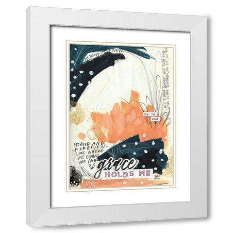 Grace Holds Me White Modern Wood Framed Art Print with Double Matting by Wieners, Valerie