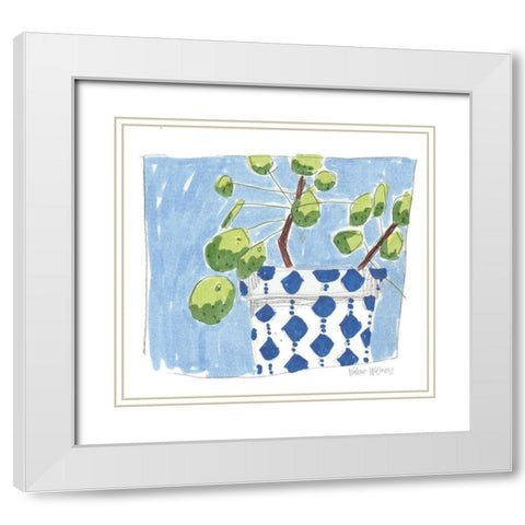 Money Plant White Modern Wood Framed Art Print with Double Matting by Wieners, Valerie