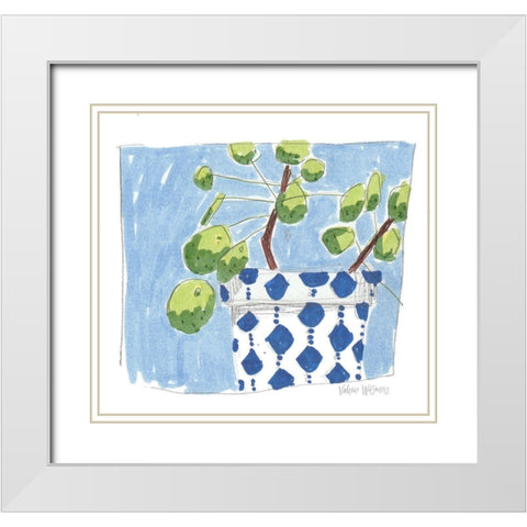 Money Plant White Modern Wood Framed Art Print with Double Matting by Wieners, Valerie