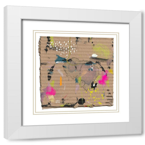 Cool and Square White Modern Wood Framed Art Print with Double Matting by Wieners, Valerie