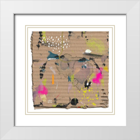 Cool and Square White Modern Wood Framed Art Print with Double Matting by Wieners, Valerie