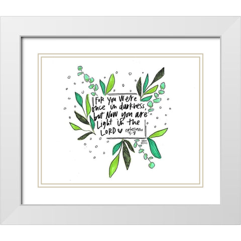 Once in Darkness White Modern Wood Framed Art Print with Double Matting by Wieners, Valerie