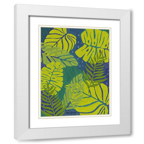 Dark Palms White Modern Wood Framed Art Print with Double Matting by Wieners, Valerie