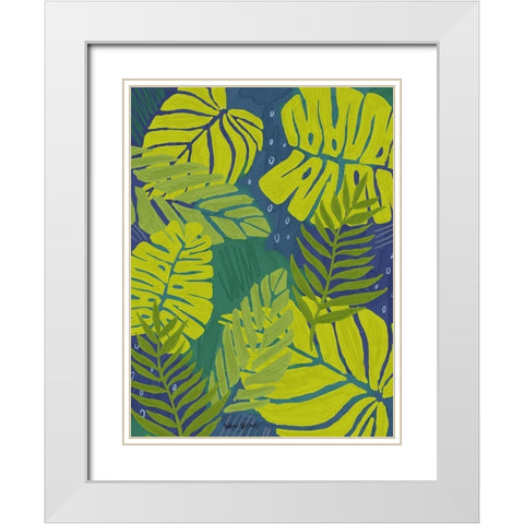 Dark Palms White Modern Wood Framed Art Print with Double Matting by Wieners, Valerie