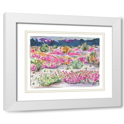 Bloom Desert White Modern Wood Framed Art Print with Double Matting by Wieners, Valerie