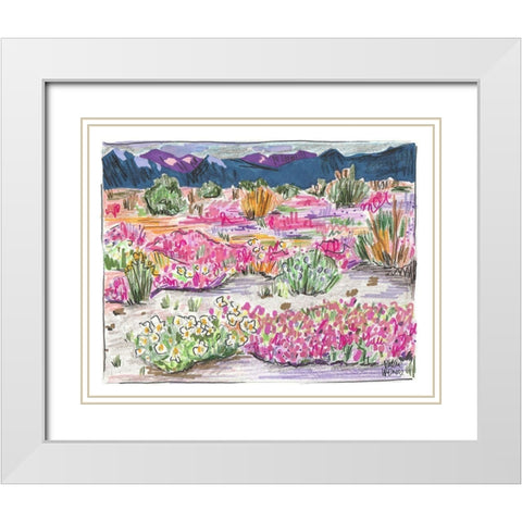 Bloom Desert White Modern Wood Framed Art Print with Double Matting by Wieners, Valerie