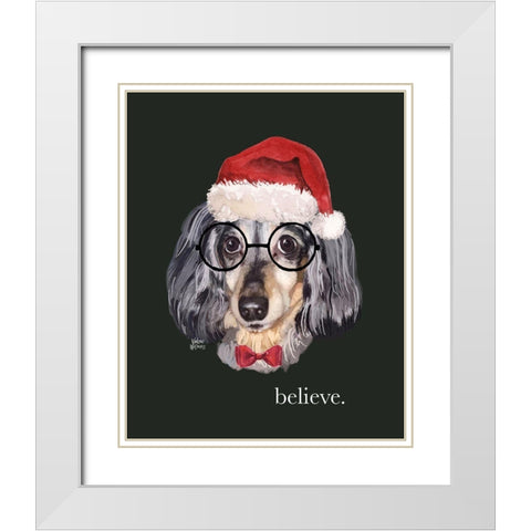 Believe White Modern Wood Framed Art Print with Double Matting by Wieners, Valerie