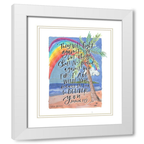 Deliver You White Modern Wood Framed Art Print with Double Matting by Wieners, Valerie