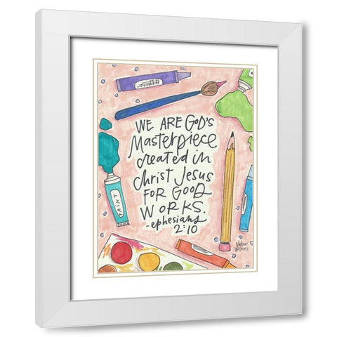 Masterpiece White Modern Wood Framed Art Print with Double Matting by Wieners, Valerie