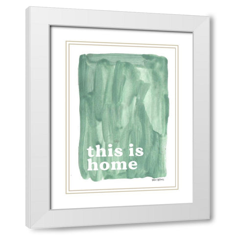 This is Home White Modern Wood Framed Art Print with Double Matting by Wieners, Valerie