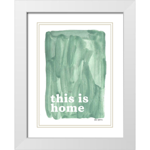 This is Home White Modern Wood Framed Art Print with Double Matting by Wieners, Valerie