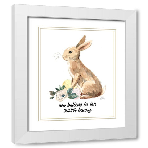 We Believe White Modern Wood Framed Art Print with Double Matting by Wieners, Valerie