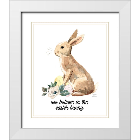 We Believe White Modern Wood Framed Art Print with Double Matting by Wieners, Valerie