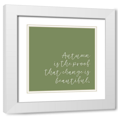 Autumn White Modern Wood Framed Art Print with Double Matting by Wieners, Valerie