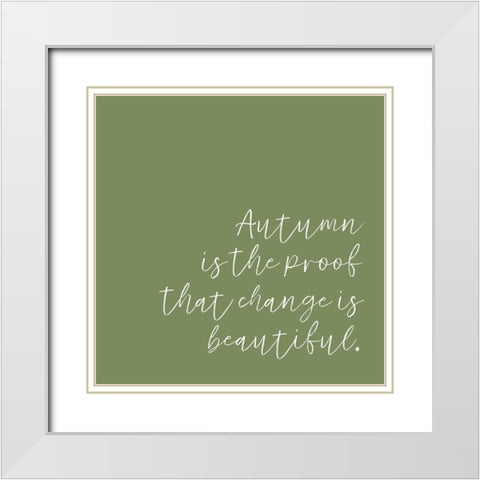 Autumn White Modern Wood Framed Art Print with Double Matting by Wieners, Valerie