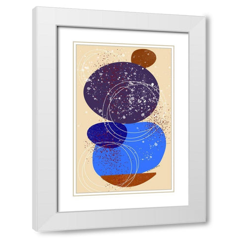 Piggyback Ride White Modern Wood Framed Art Print with Double Matting by Burney, Yvonne Coleman