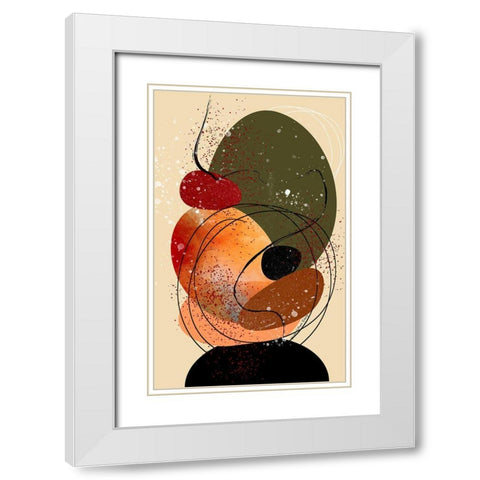 Entwined White Modern Wood Framed Art Print with Double Matting by Burney, Yvonne Coleman