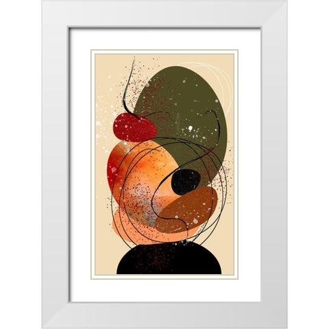 Entwined White Modern Wood Framed Art Print with Double Matting by Burney, Yvonne Coleman
