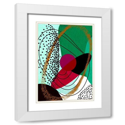 Lollipop White Modern Wood Framed Art Print with Double Matting by Burney, Yvonne Coleman