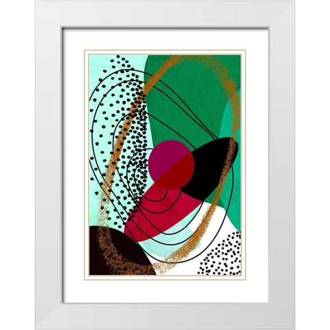 Lollipop White Modern Wood Framed Art Print with Double Matting by Burney, Yvonne Coleman