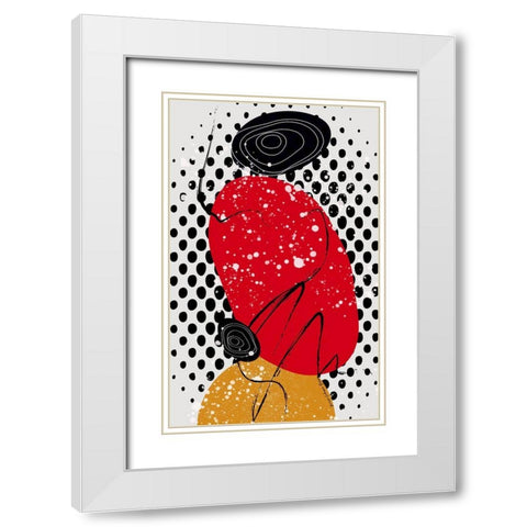 Spicy White Modern Wood Framed Art Print with Double Matting by Burney, Yvonne Coleman