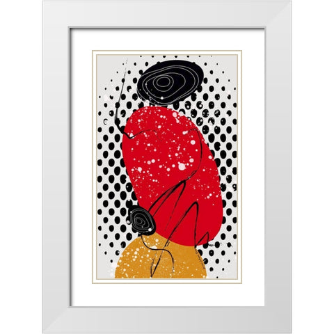 Spicy White Modern Wood Framed Art Print with Double Matting by Burney, Yvonne Coleman