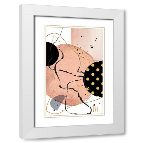 Lost in the Lines White Modern Wood Framed Art Print with Double Matting by Burney, Yvonne Coleman
