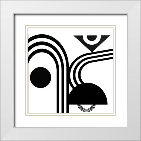 The Maze White Modern Wood Framed Art Print with Double Matting by Burney, Yvonne Coleman