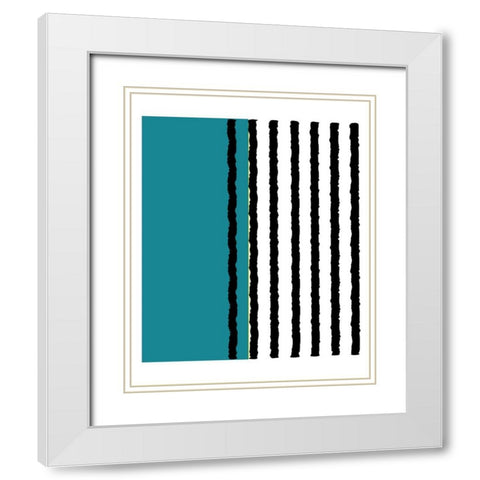 Water and Lines White Modern Wood Framed Art Print with Double Matting by Burney, Yvonne Coleman