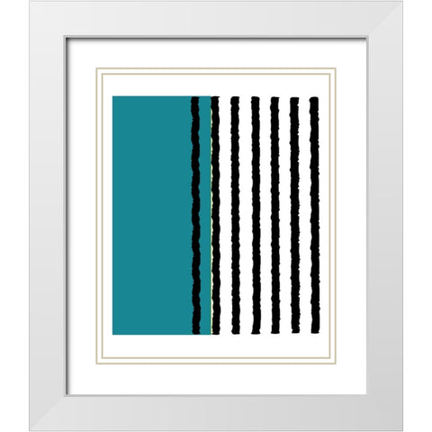 Water and Lines White Modern Wood Framed Art Print with Double Matting by Burney, Yvonne Coleman