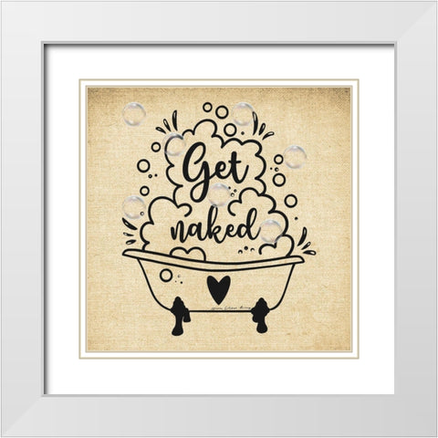 Get Naked White Modern Wood Framed Art Print with Double Matting by Burney, Yvonne Coleman