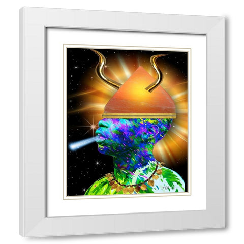 In Living Color White Modern Wood Framed Art Print with Double Matting by Burney, Yvonne Coleman