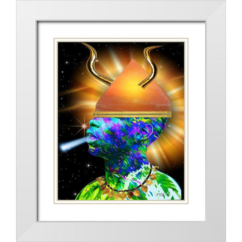 In Living Color White Modern Wood Framed Art Print with Double Matting by Burney, Yvonne Coleman