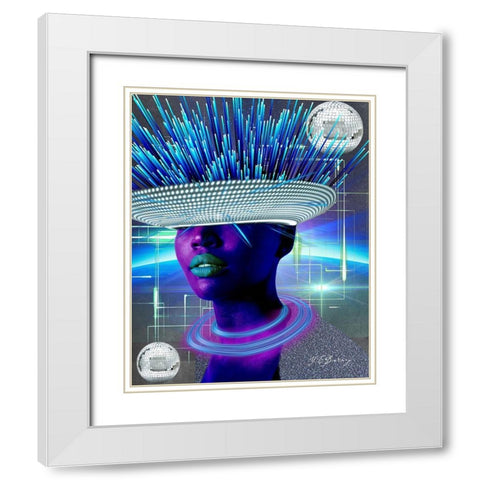 Warrior of Women White Modern Wood Framed Art Print with Double Matting by Burney, Yvonne Coleman