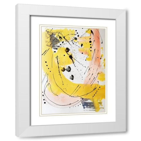 Carmel Blush White Modern Wood Framed Art Print with Double Matting by Burney, Yvonne Coleman