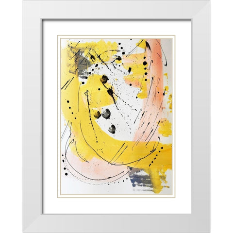 Carmel Blush White Modern Wood Framed Art Print with Double Matting by Burney, Yvonne Coleman
