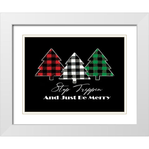 Stop Trippin White Modern Wood Framed Art Print with Double Matting by Burney, Yvonne Coleman