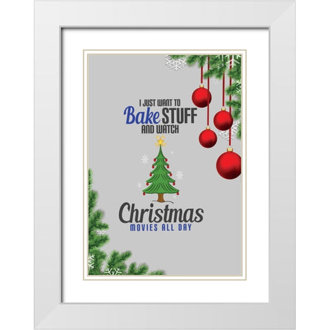 Bake Stuff White Modern Wood Framed Art Print with Double Matting by Burney, Yvonne Coleman