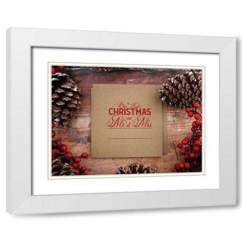First Christmas White Modern Wood Framed Art Print with Double Matting by Burney, Yvonne Coleman