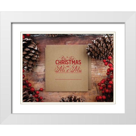 First Christmas White Modern Wood Framed Art Print with Double Matting by Burney, Yvonne Coleman
