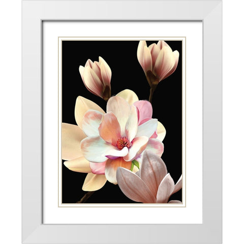 Garden Party White Modern Wood Framed Art Print with Double Matting by Burney, Yvonne Coleman