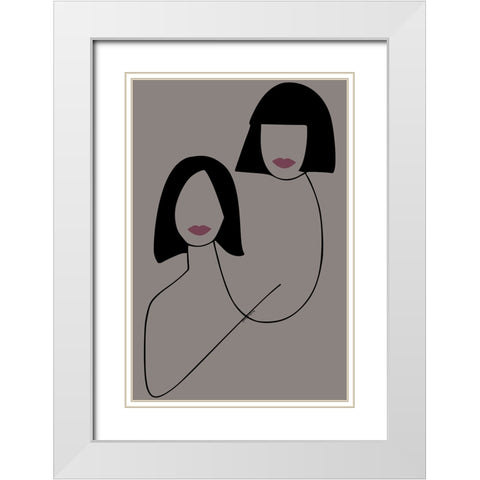 Glambition White Modern Wood Framed Art Print with Double Matting by Burney, Yvonne Coleman
