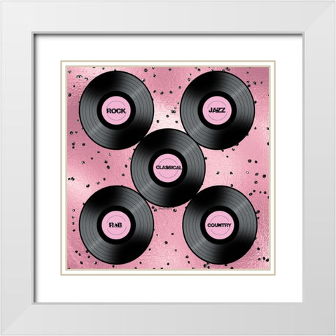 Genres White Modern Wood Framed Art Print with Double Matting by Burney, Yvonne Coleman