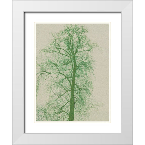 Forest Vibes White Modern Wood Framed Art Print with Double Matting by Burney, Yvonne Coleman