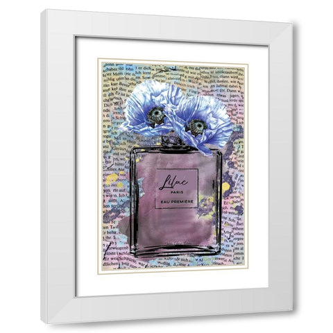 Lilac White Modern Wood Framed Art Print with Double Matting by Burney, Yvonne Coleman