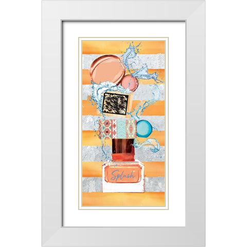 Splash White Modern Wood Framed Art Print with Double Matting by Burney, Yvonne Coleman