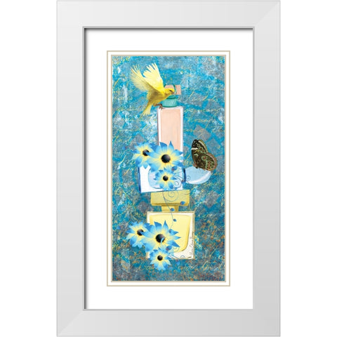 Splash I White Modern Wood Framed Art Print with Double Matting by Burney, Yvonne Coleman